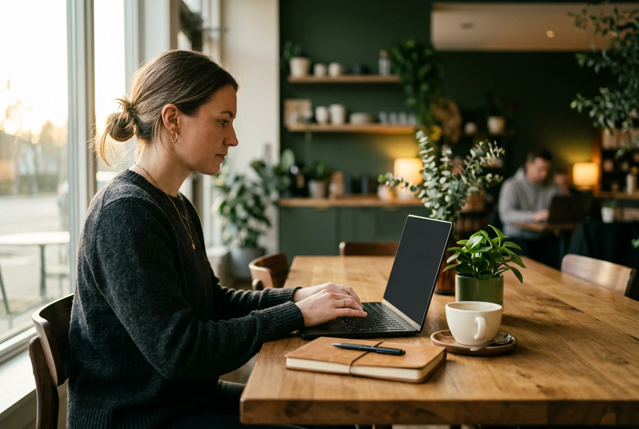Restaurateur consultant les indicateurs de son établissement à distance depuis un smartphone